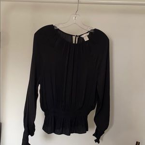 Black Polyester Blouse